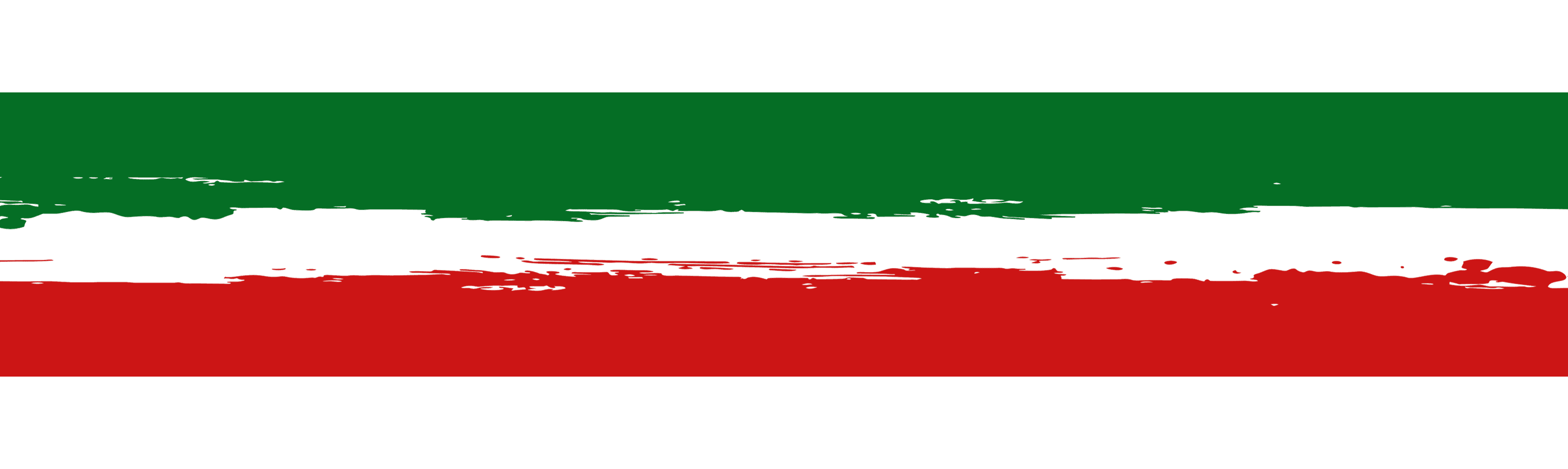 A flat horizontal color swatch showing broad bands of green and red.